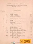 Hofman-Hofman HL, 23.1 Hard Bearing Machine, Operations Maintenance Manual 1964-23.1-HL-01
